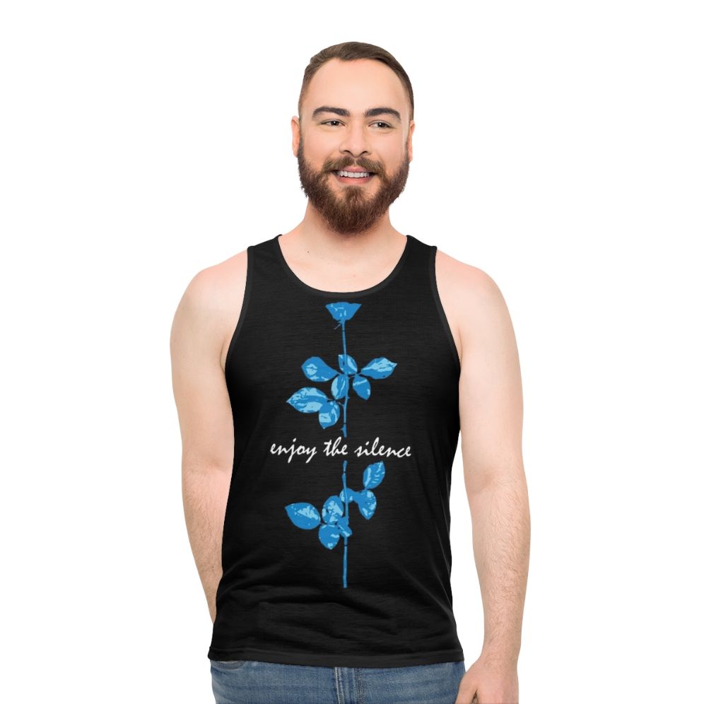 Enjoy The Silence Blue Unisex Tank Top