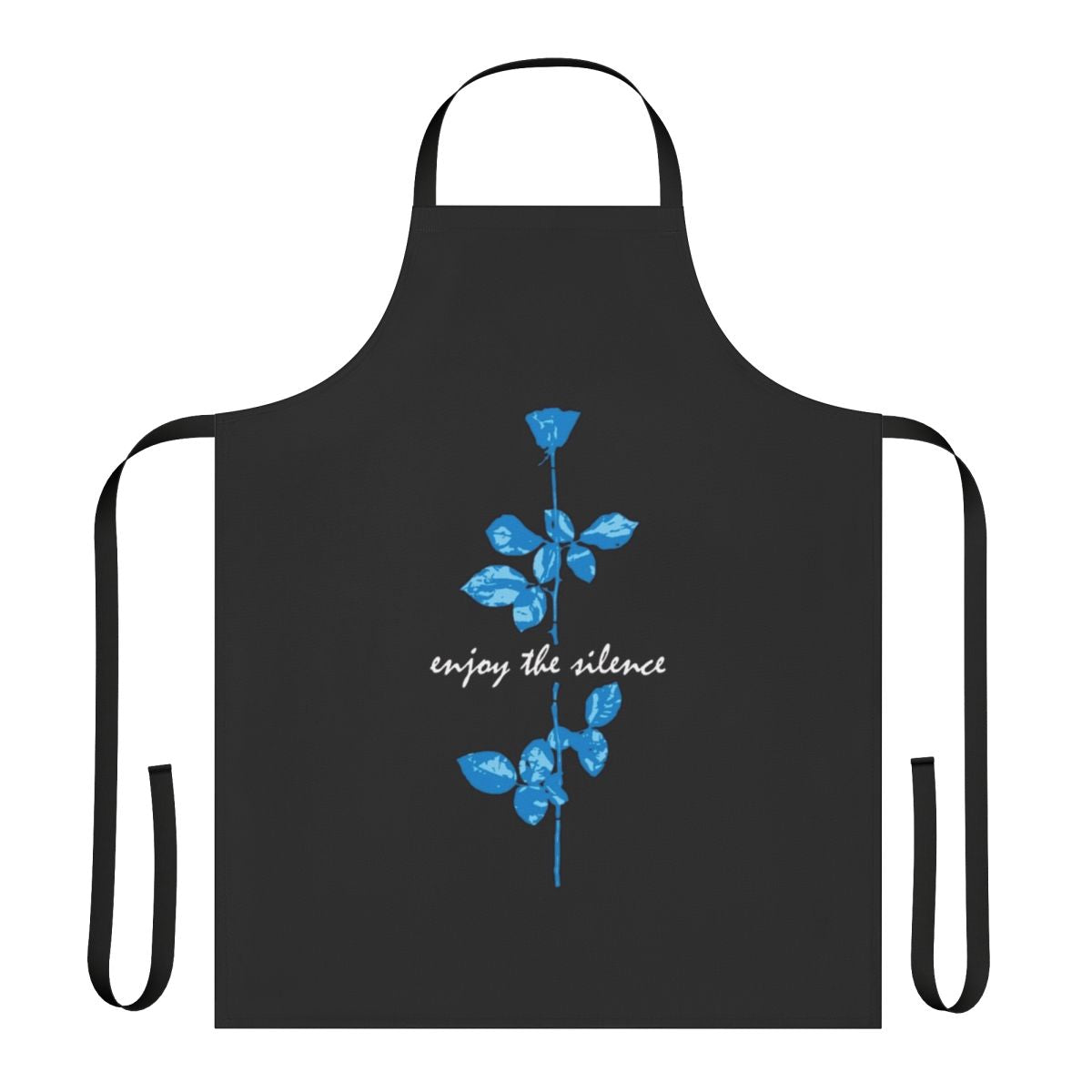 Enjoy the Silence Inspired Apron with Rose Design Featuring Depeche Mode Lyrics