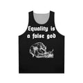 Equality-themed unisex tank top with political and social justice message