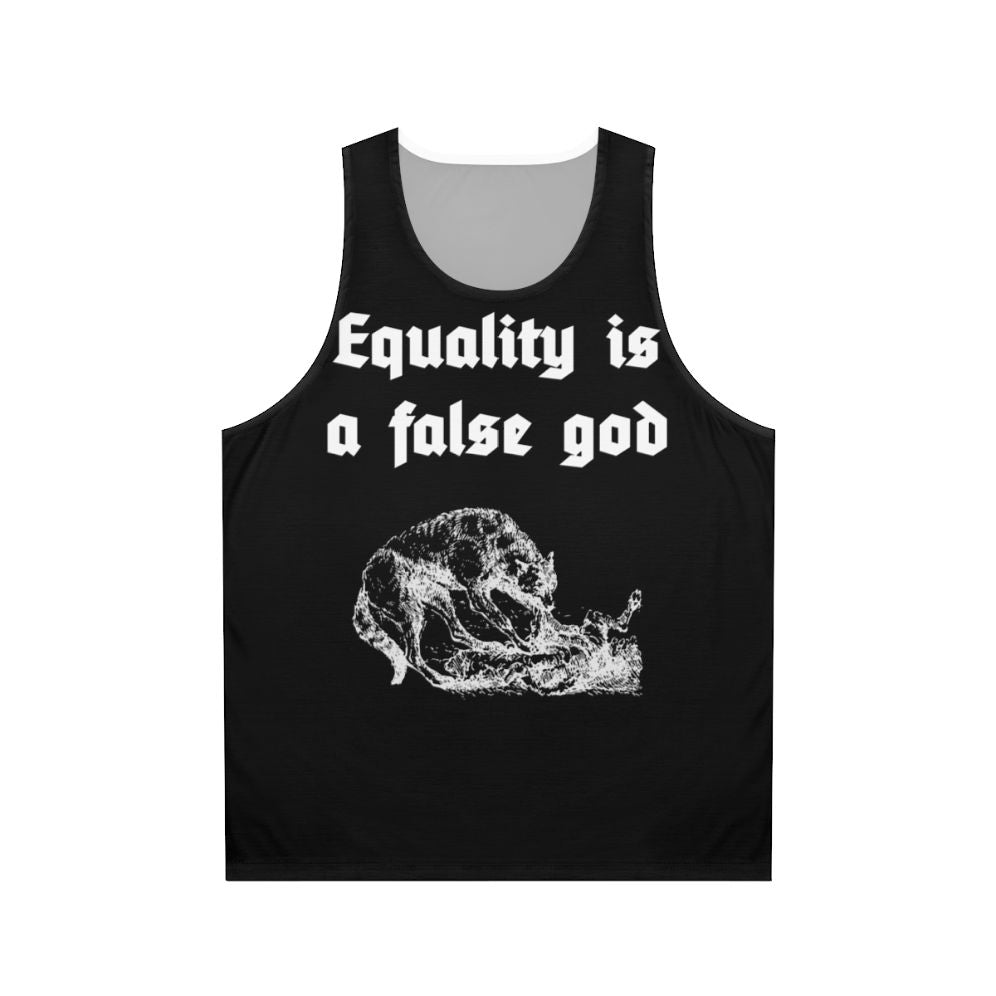 Equality-themed unisex tank top with political and social justice message