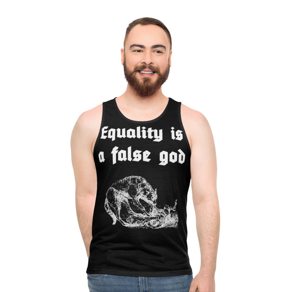 Equality-themed unisex tank top with political and social justice message