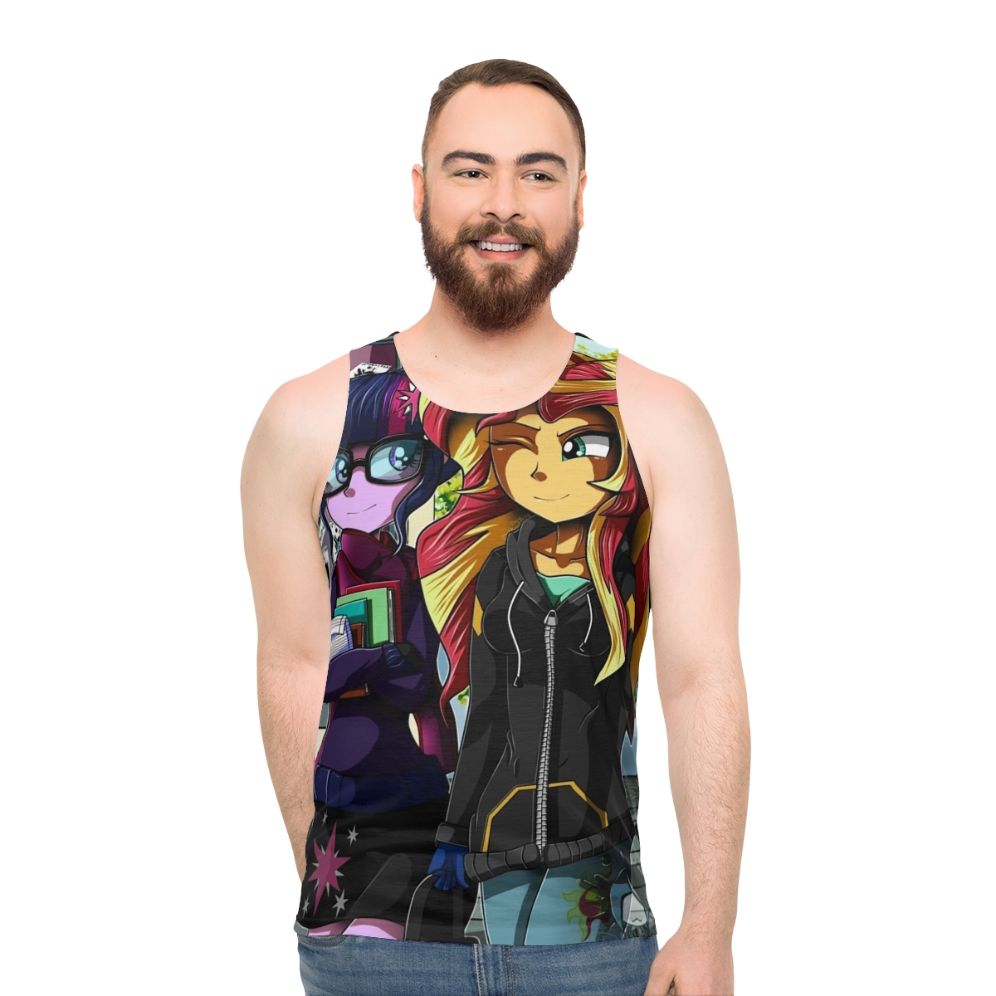Equestria Girls Twilight and Sunset Unisex Tank Top