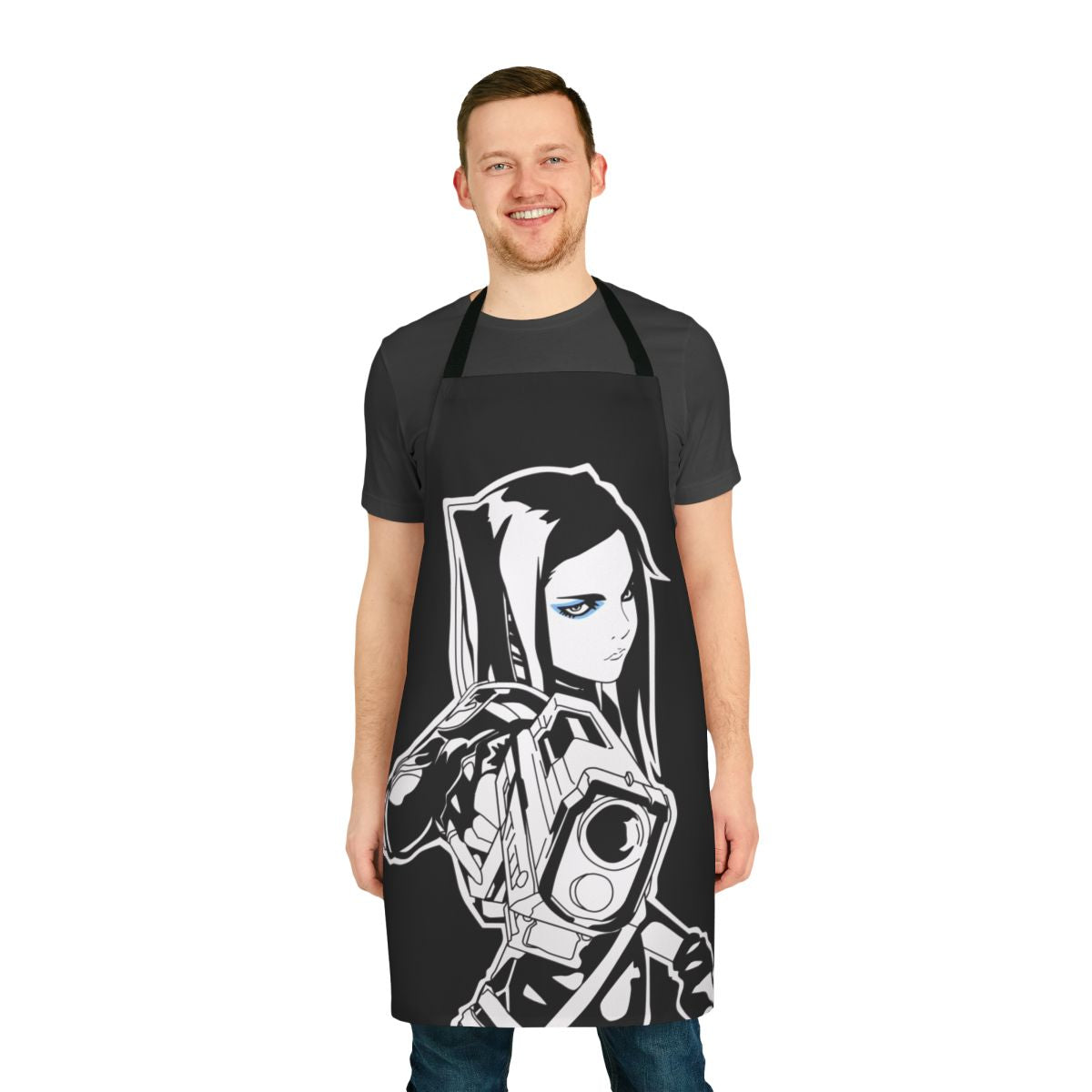 Ergo Proxy inspired fan art apron featuring the character Re-l Mayer