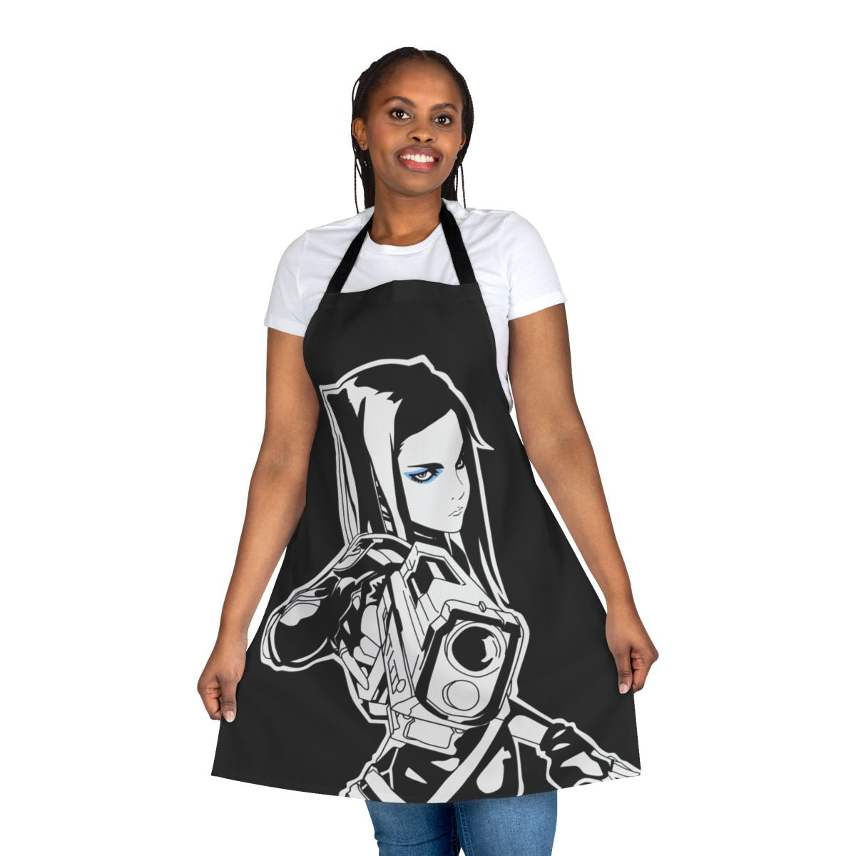 Ergo Proxy inspired fan art apron featuring the character Re-l Mayer
