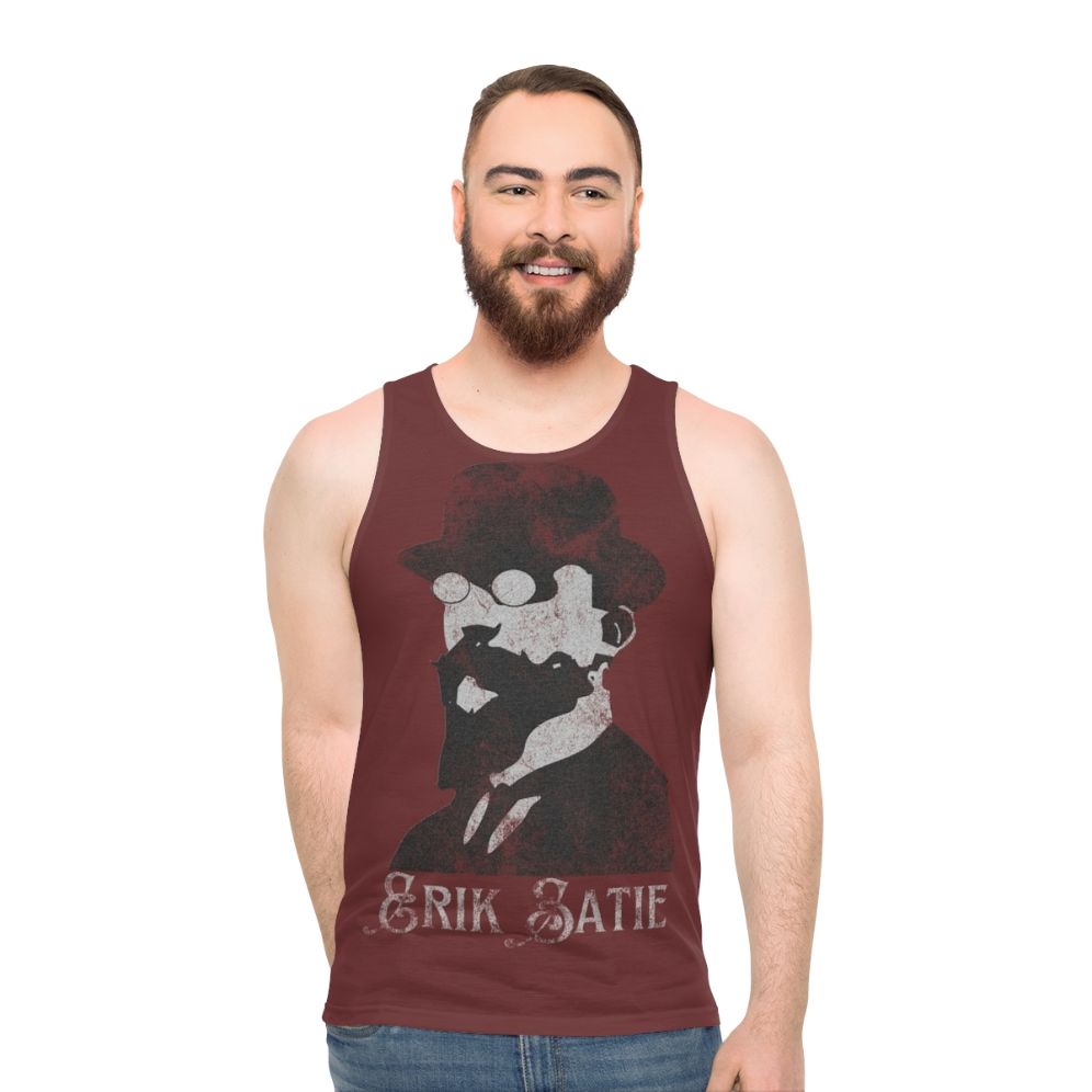 Erik Satie minimalist composer unisex tank top