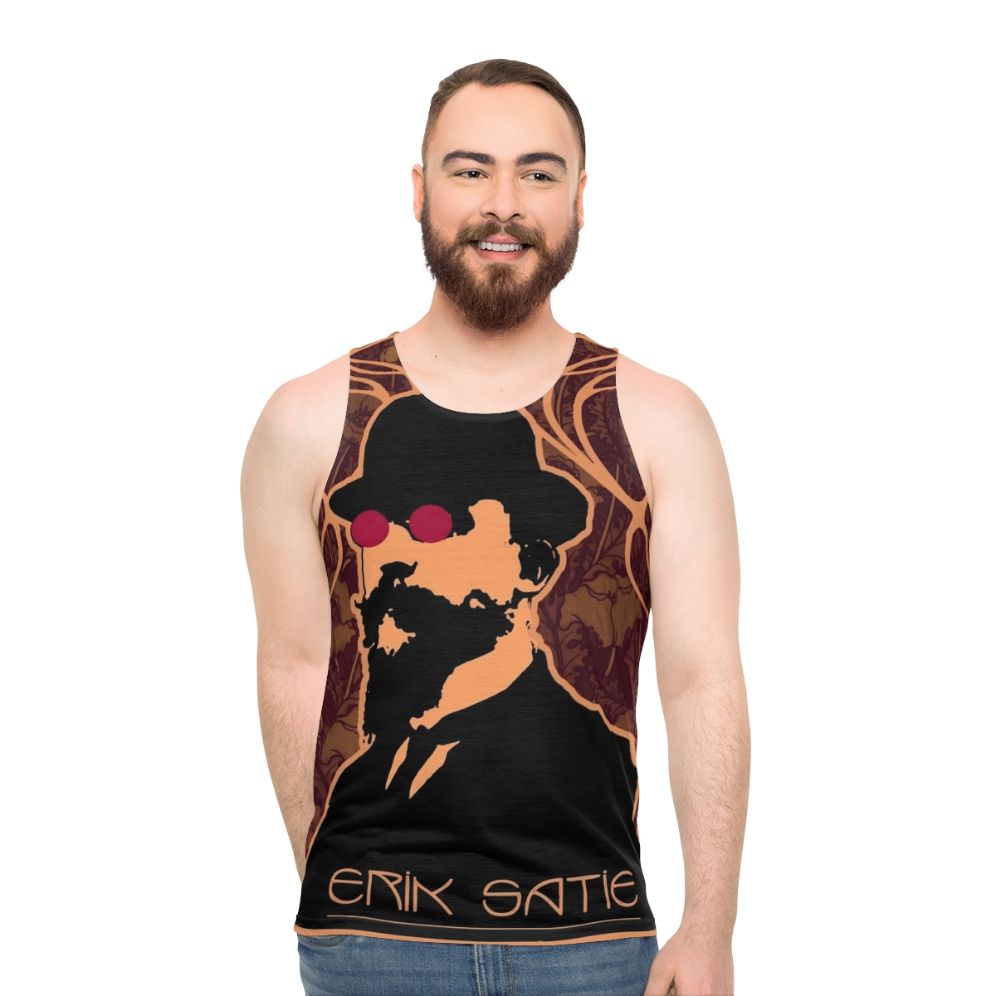 Erik Satie classical music inspired psychedelic dream unisex tank top