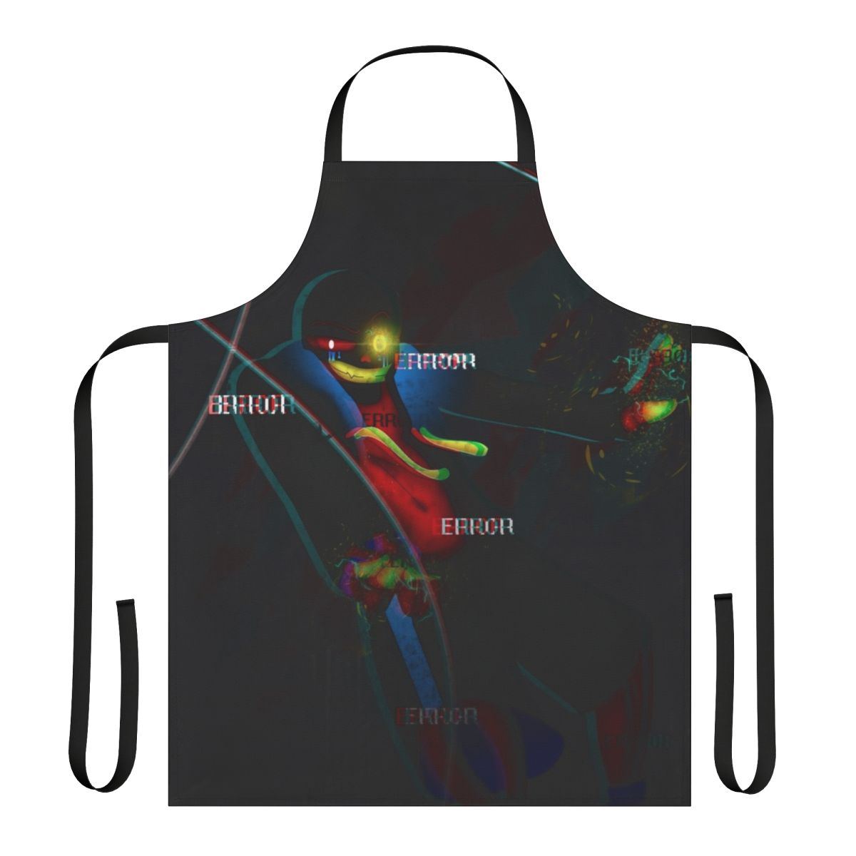 Error Sans inspired apron, a high-quality fan merchandise item for Undertale enthusiasts