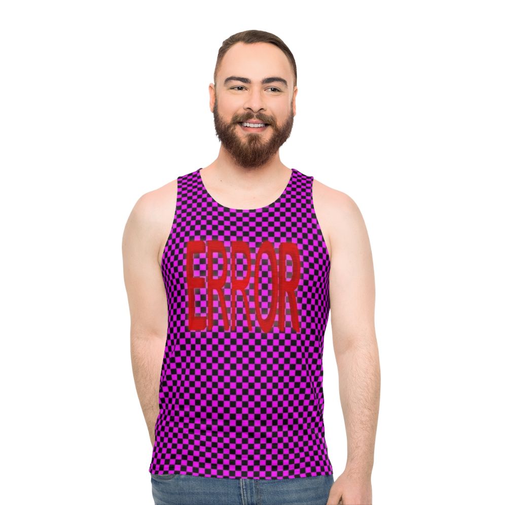 Error Texture Glitch Unisex Tank Top