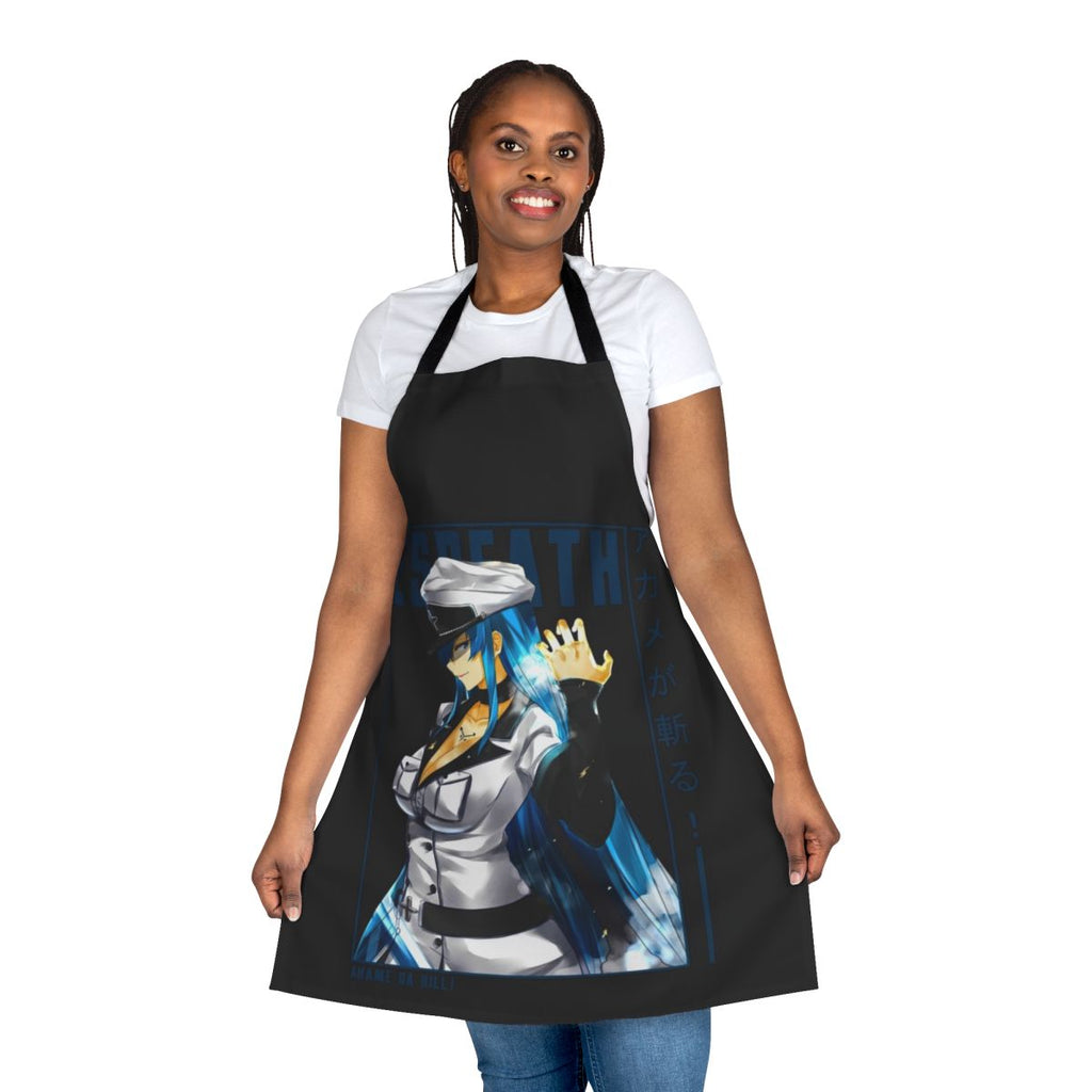 Esdeath-Inspired Anime Apron Featuring Characters from Akame ga Kill