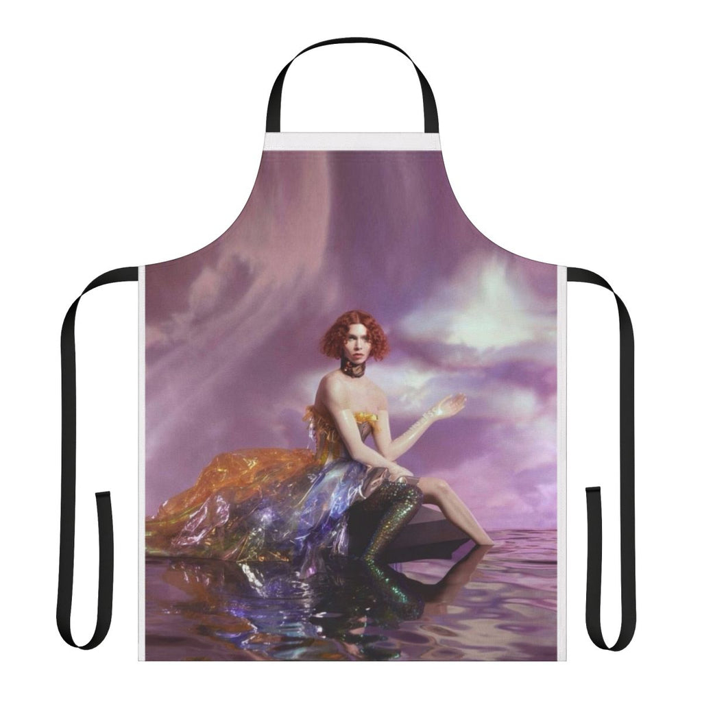Iridescent apron with abstract, ethereal design inspired by the album "Oil Of Every Pearl's Un-Insides" by Sophie.