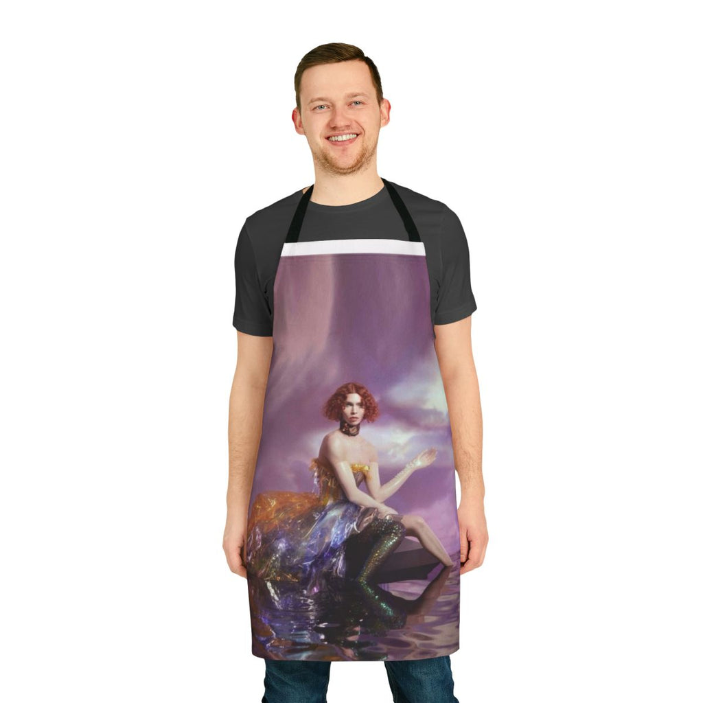 Iridescent apron with abstract, ethereal design inspired by the album "Oil Of Every Pearl's Un-Insides" by Sophie.