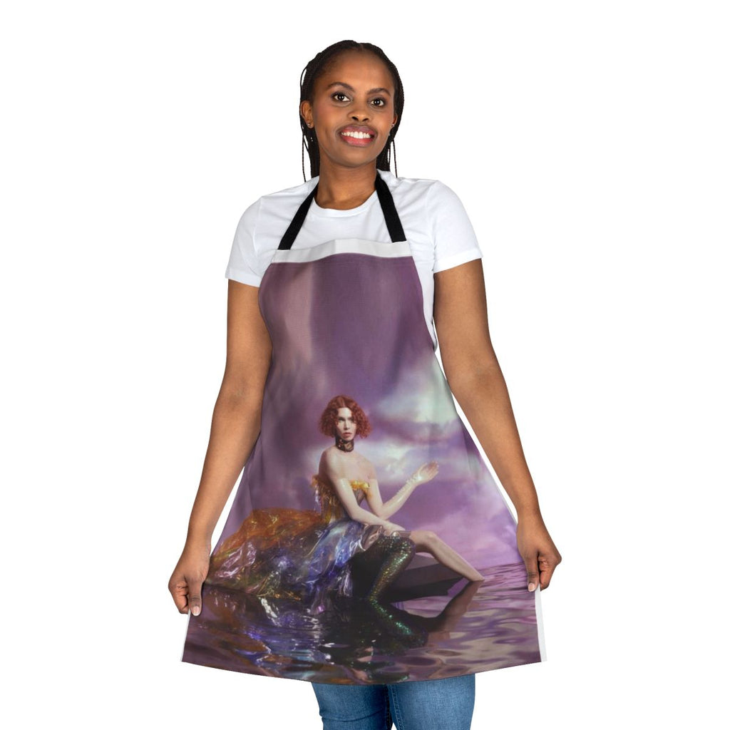 Iridescent apron with abstract, ethereal design inspired by the album "Oil Of Every Pearl's Un-Insides" by Sophie.