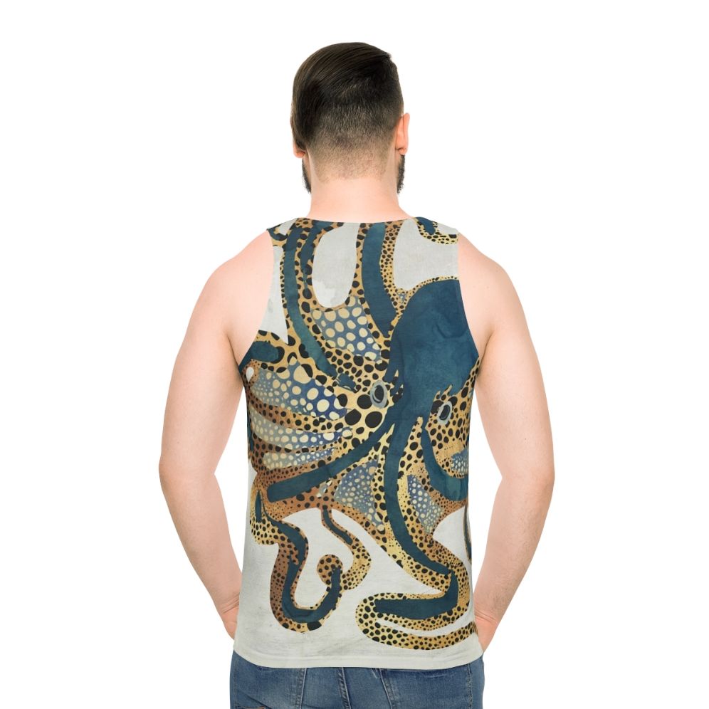Unisex tank top with ethereal underwater octopus design
