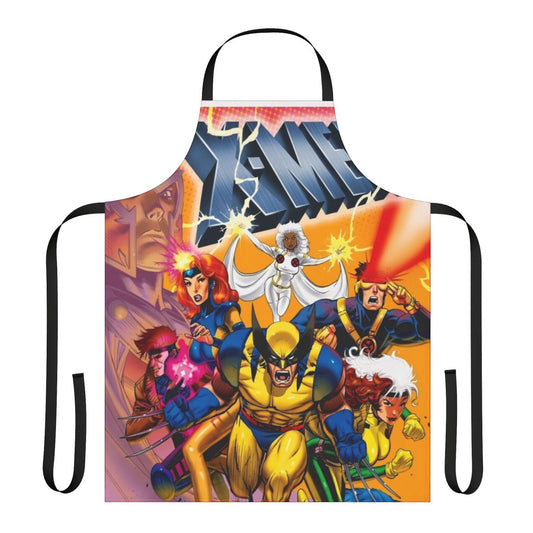 Ethereal Whispers Ruins Apron featuring a vintage-inspired XMen design