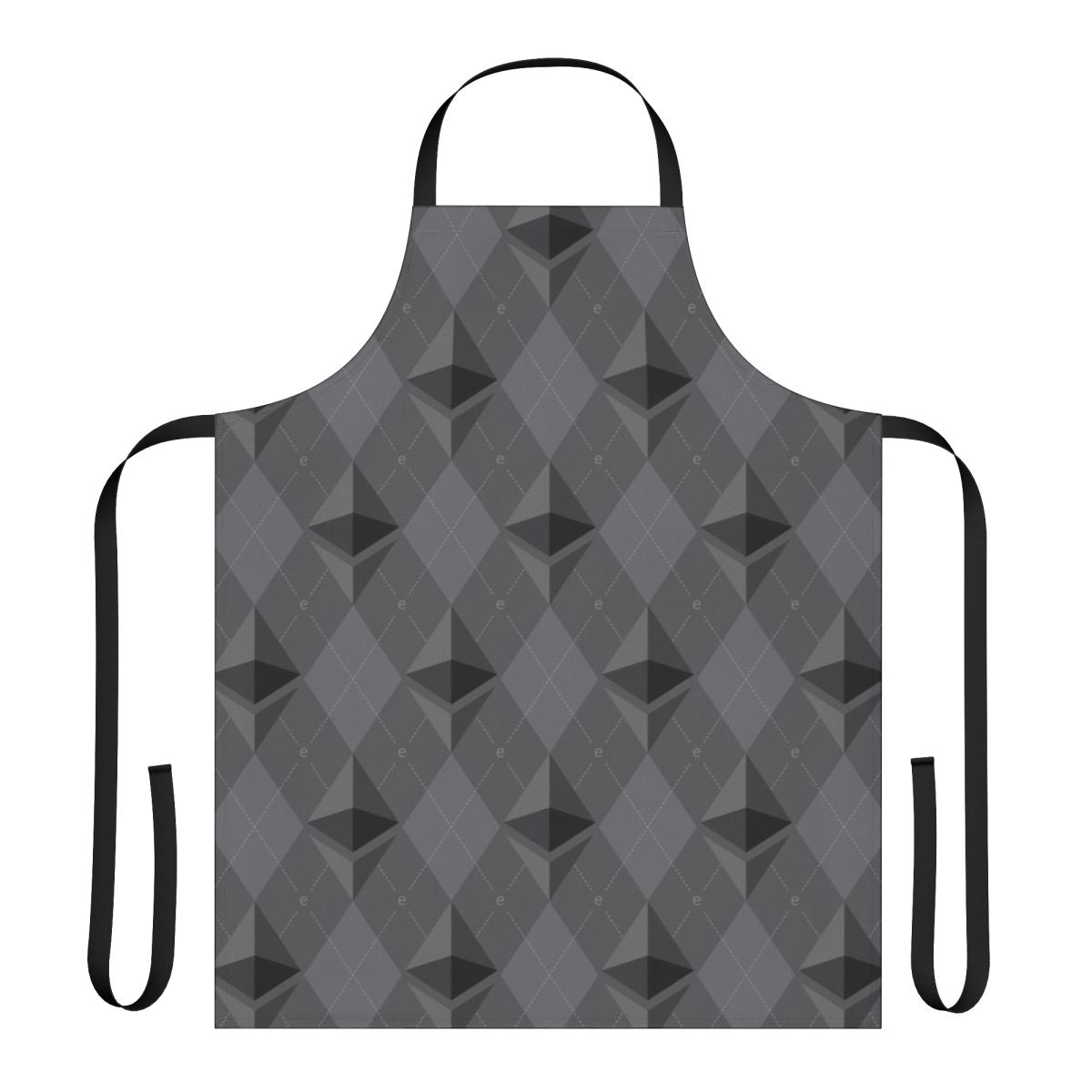 Ethereum-inspired pattern printed on a high-quality apron