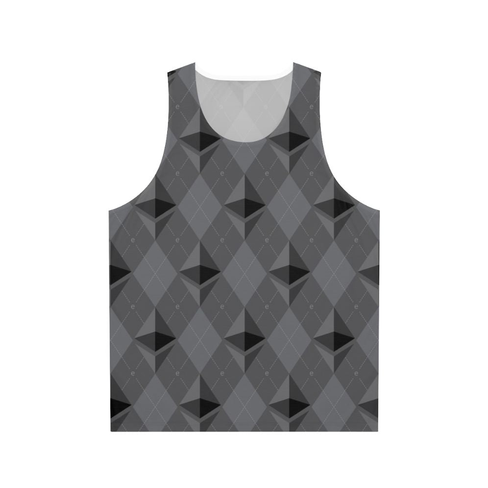 Ethereum pattern unisex tank top