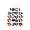 Unisex Eurovision Song Contest ESC Flags & Hearts Tank Top