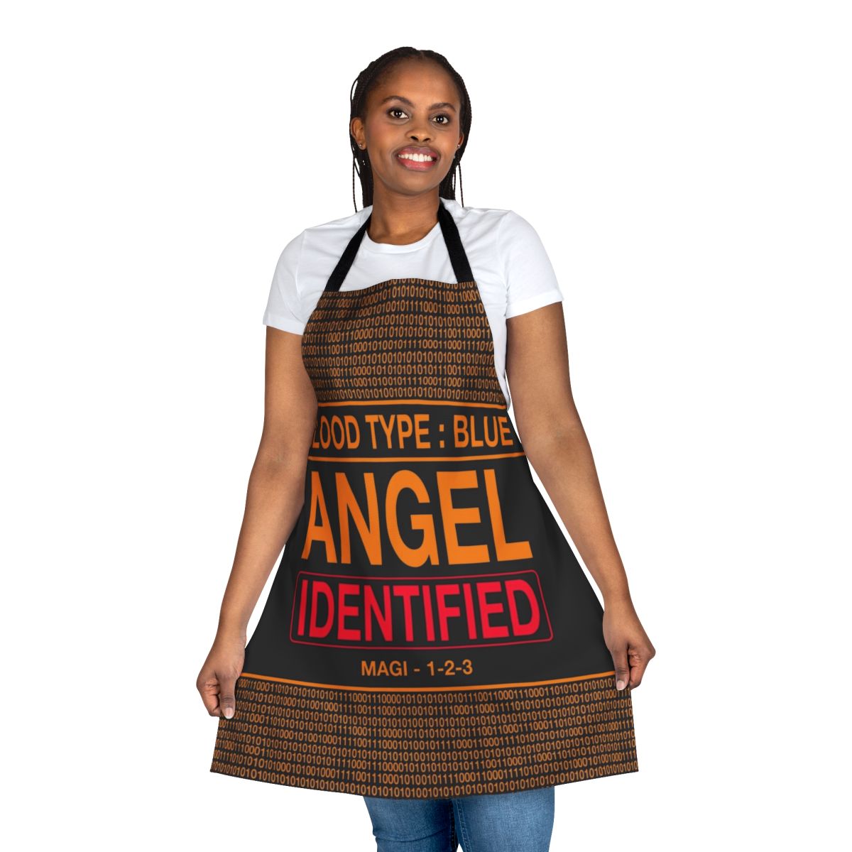 Evangelion-inspired apron featuring the Angels from the anime series Neon Genesis Evangelion