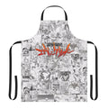 Evangelion-themed apron with characters and mecha design