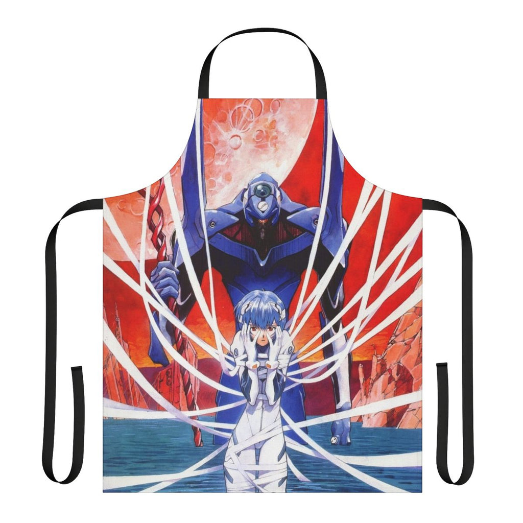 Evangelion Rei Apron - High-quality anime-themed kitchen accessory