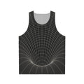 Unisex event horizon space science tank top