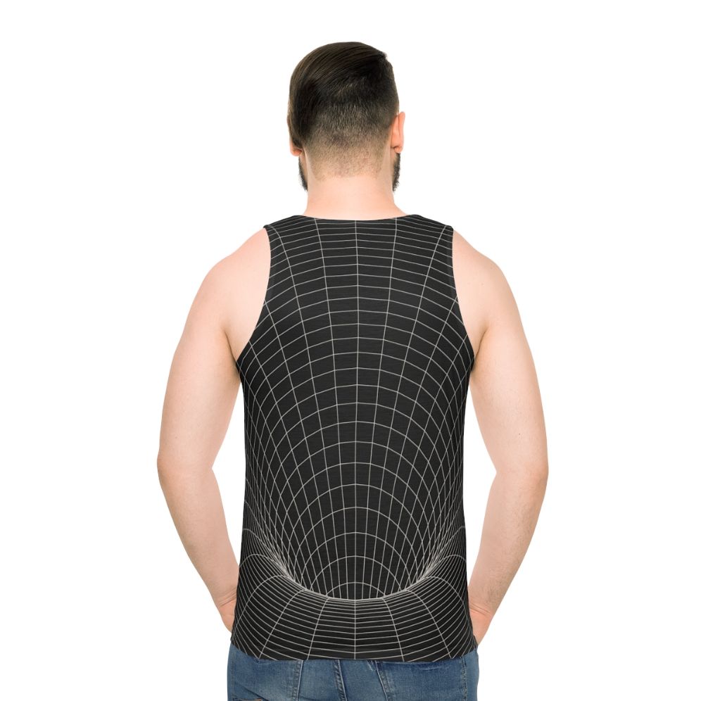 Unisex event horizon space science tank top