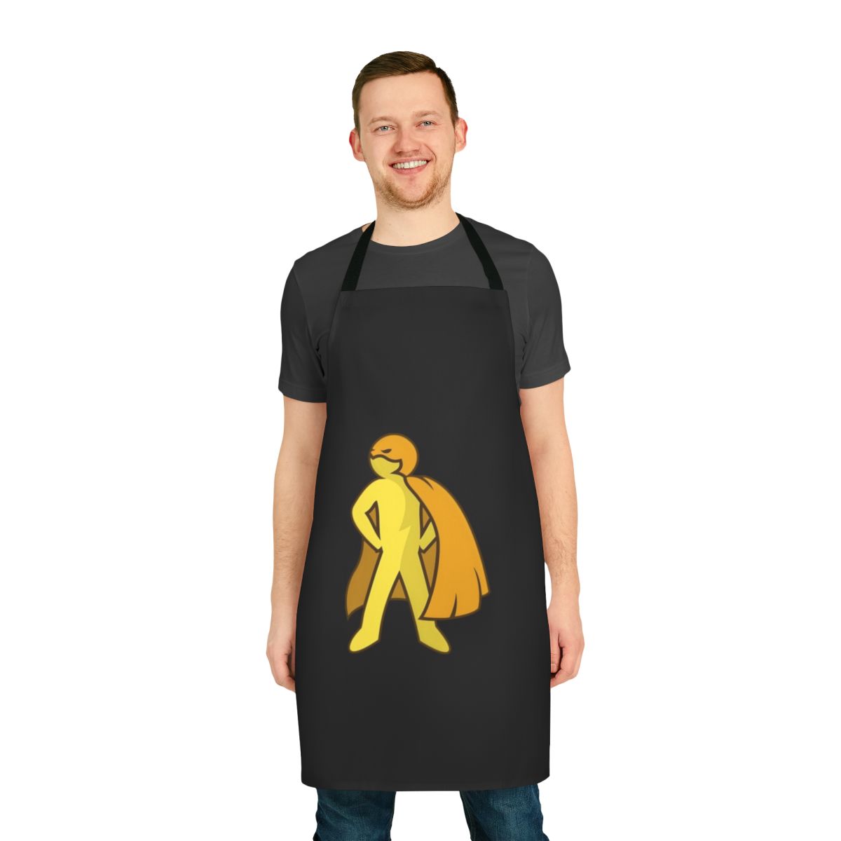A simple yet stylish superhero-themed apron for everyday cooking and kitchen tasks.