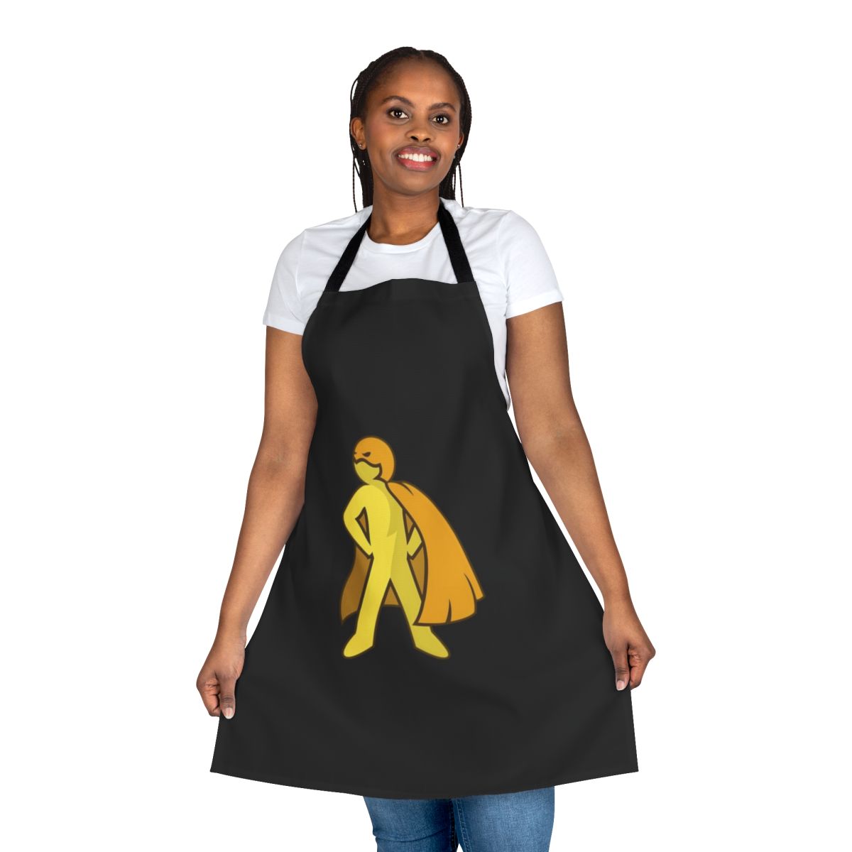 A simple yet stylish superhero-themed apron for everyday cooking and kitchen tasks.