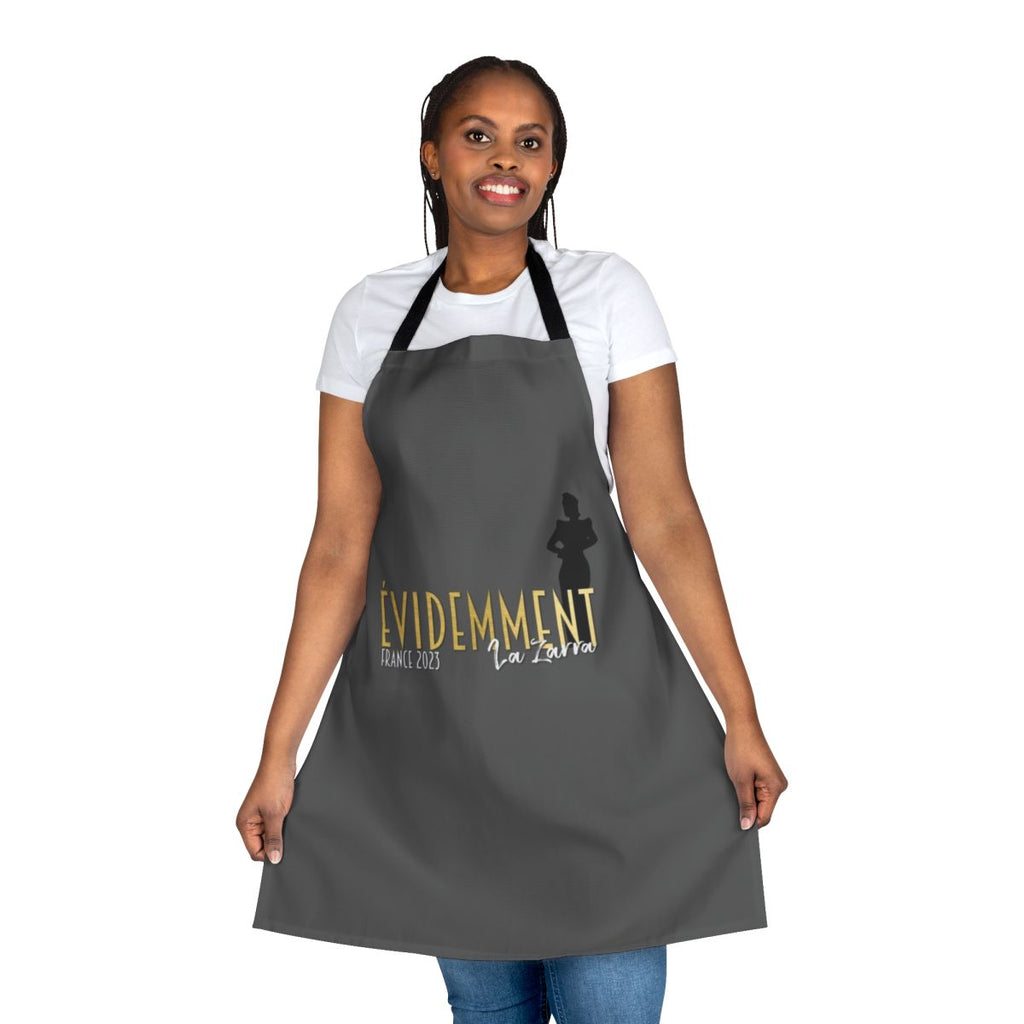 Evidemment La Zarra inspired apron with French flag and Eurovision 2023 Liverpool theme.