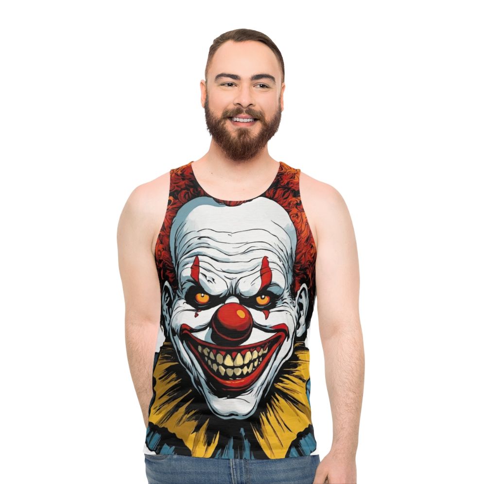 Vintage Evil Clown Unisex Tank Top
