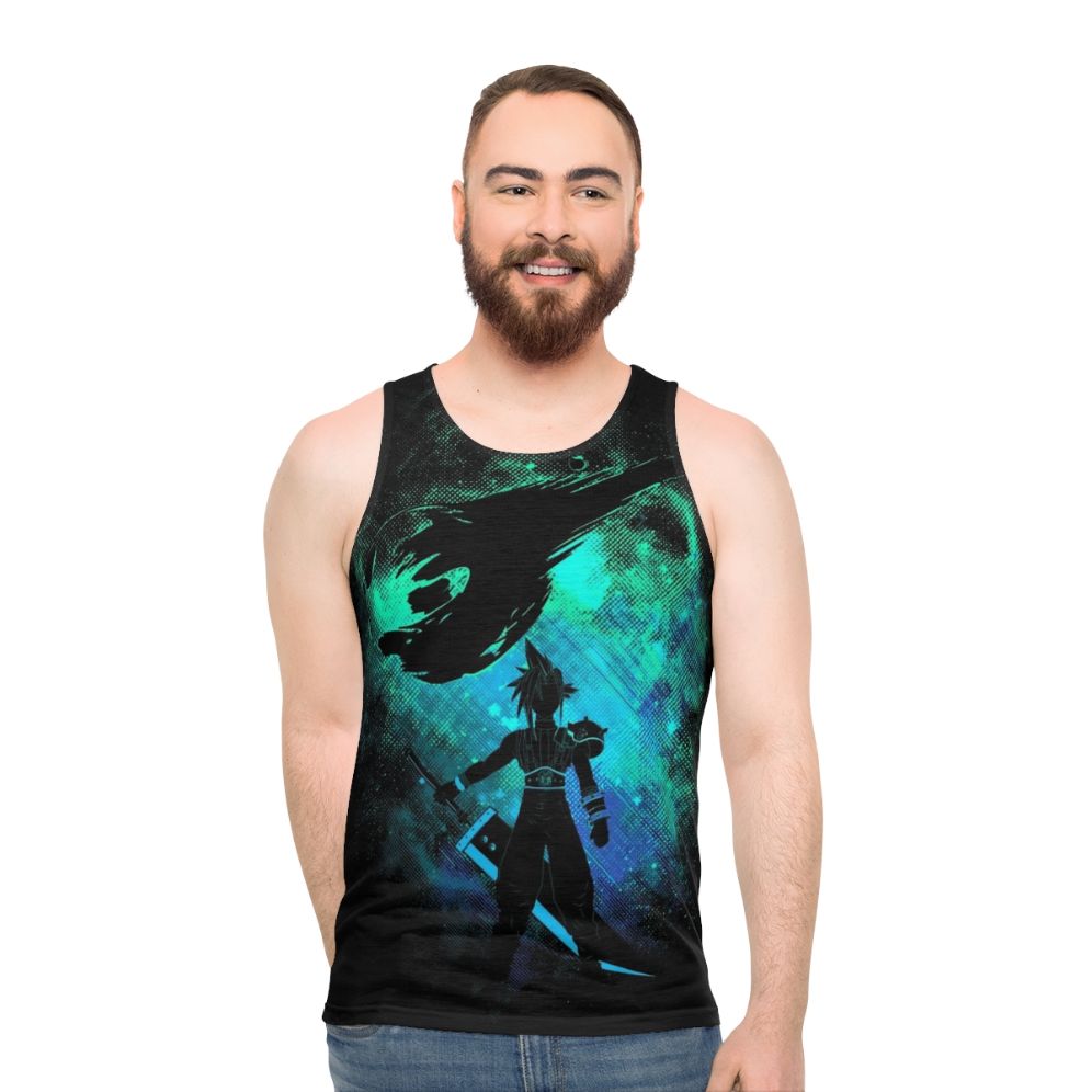 Ex Soldier Art Unisex Tank Top featuring Cloud Strife from Final Fantasy