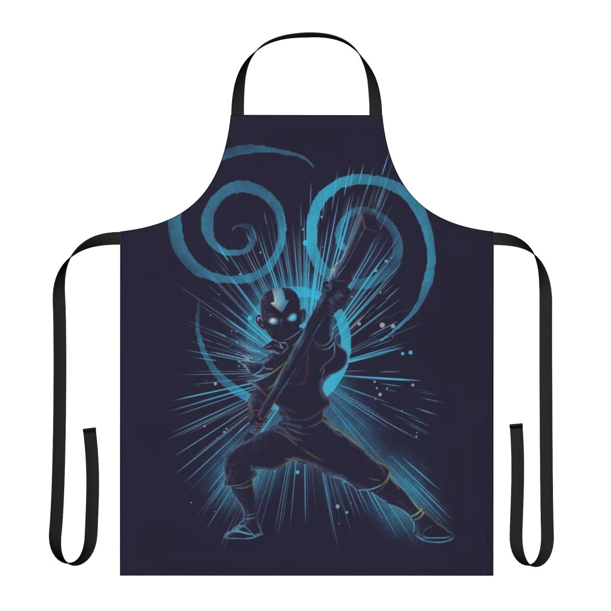 Air Bender Apron featuring characters and symbols from the popular anime series Avatar: The Last Airbender