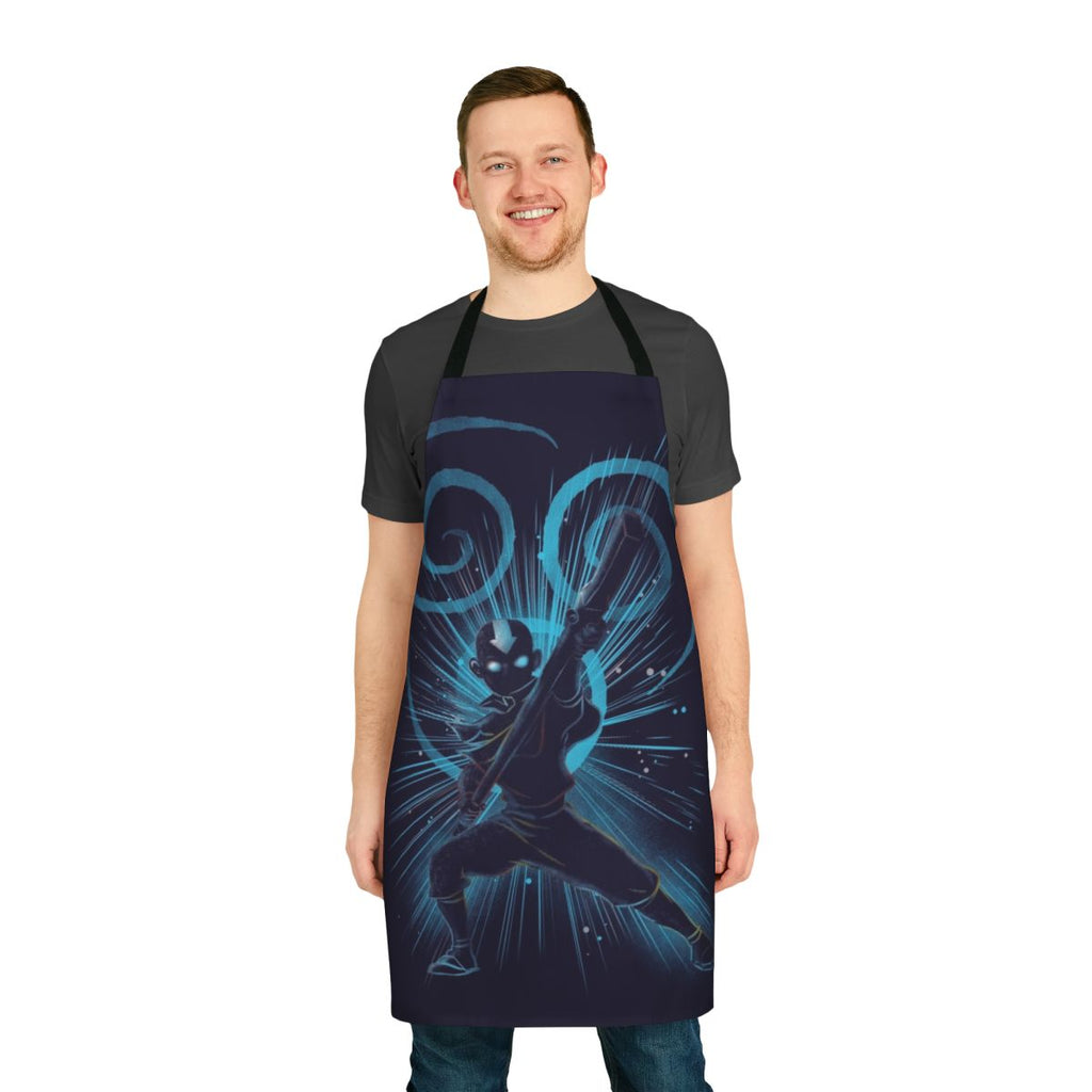 Air Bender Apron featuring characters and symbols from the popular anime series Avatar: The Last Airbender
