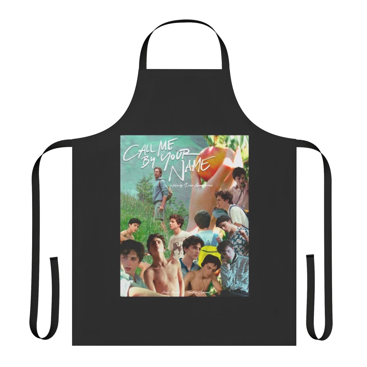 Call Me By Your Name-inspired apron with a classic movie poster design