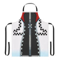 Kingdom Hearts-themed apron with characters and symbols from the popular video game series