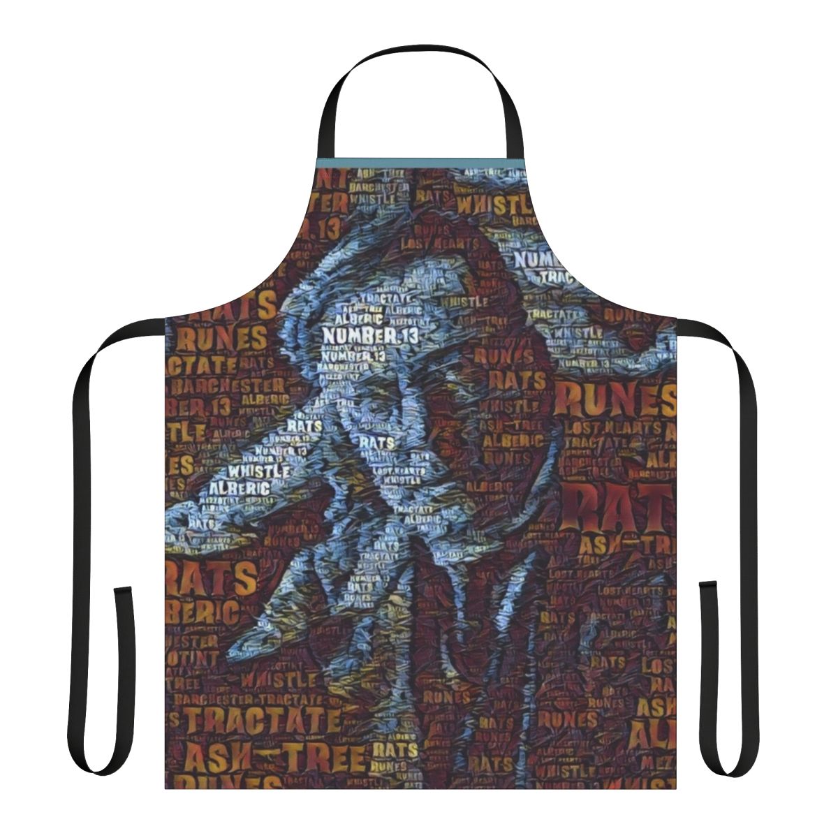 M.R. James Inspired Apron Featuring Gothic Imagery and Text
