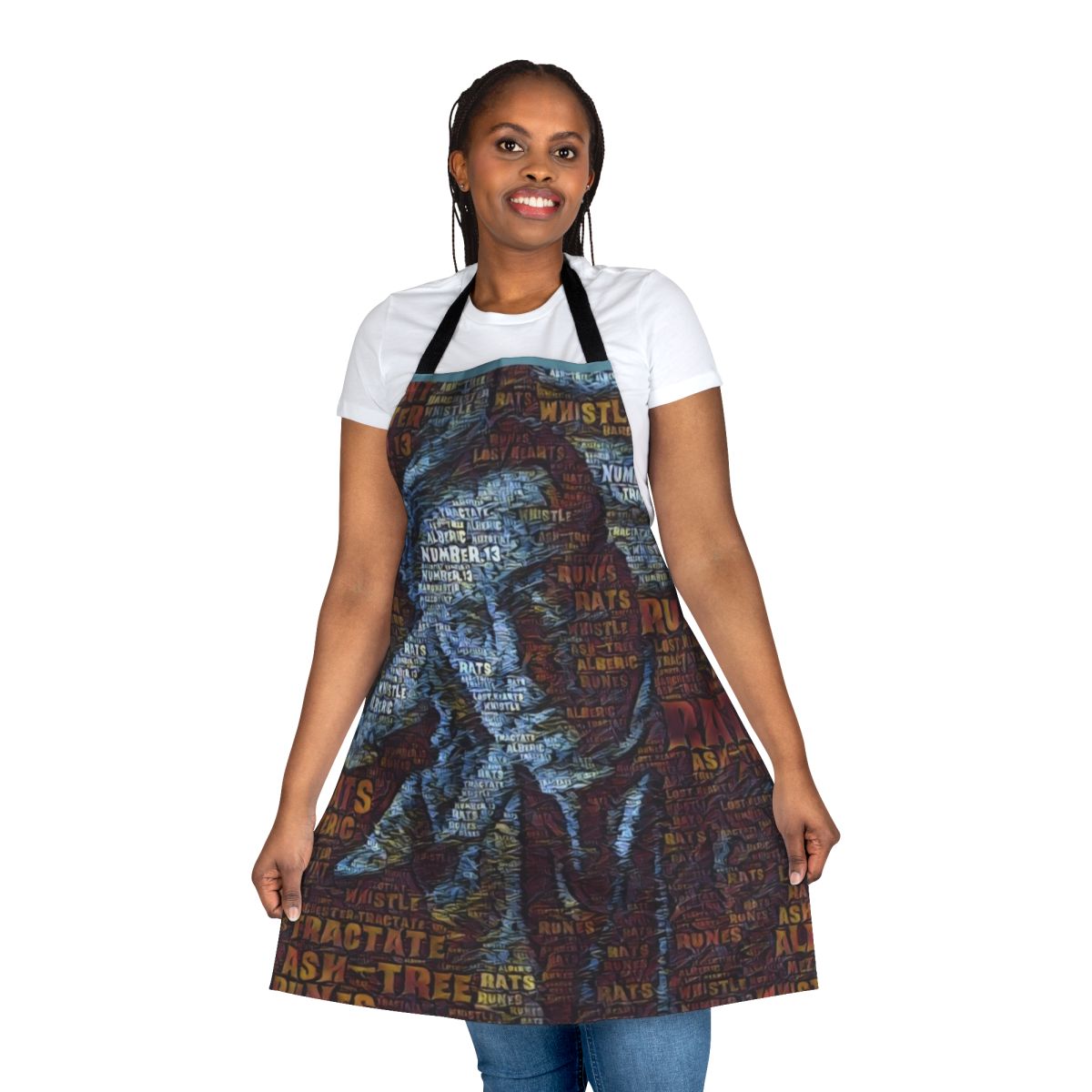 M.R. James Inspired Apron Featuring Gothic Imagery and Text