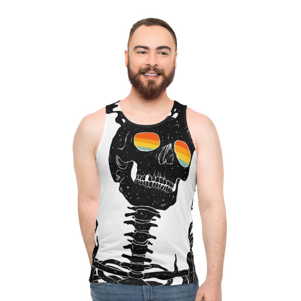 Existential surreal galaxy cosmic unisex tank top
