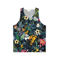 Exotic floral botanical unisex tank top