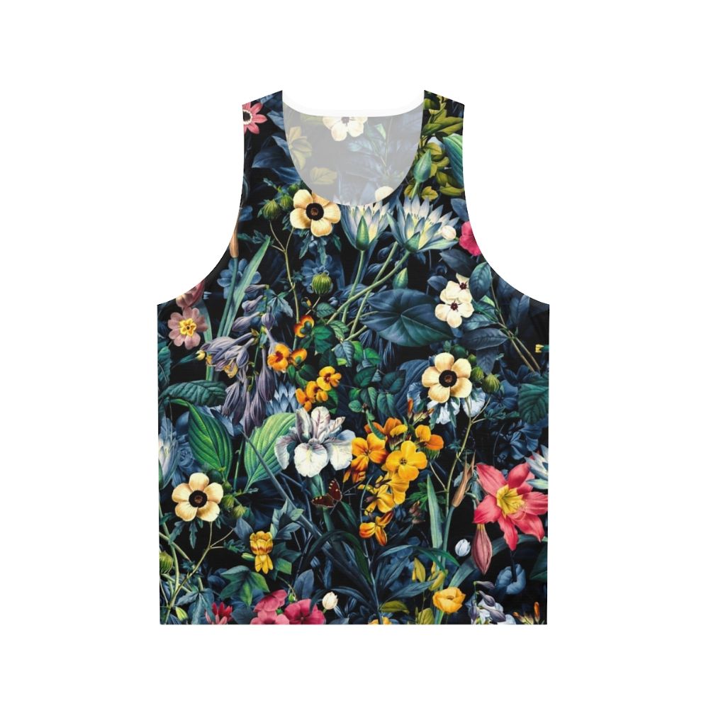 Exotic floral botanical unisex tank top