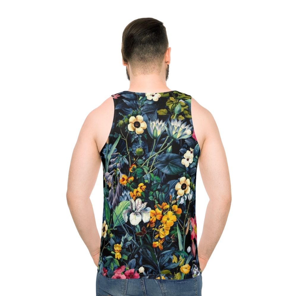 Exotic floral botanical unisex tank top