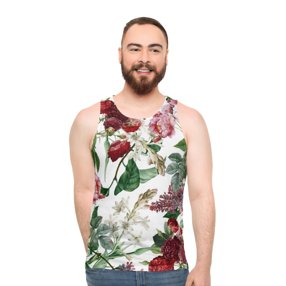 Exotic Garden Summer Floral Botanical Unisex Tank Top
