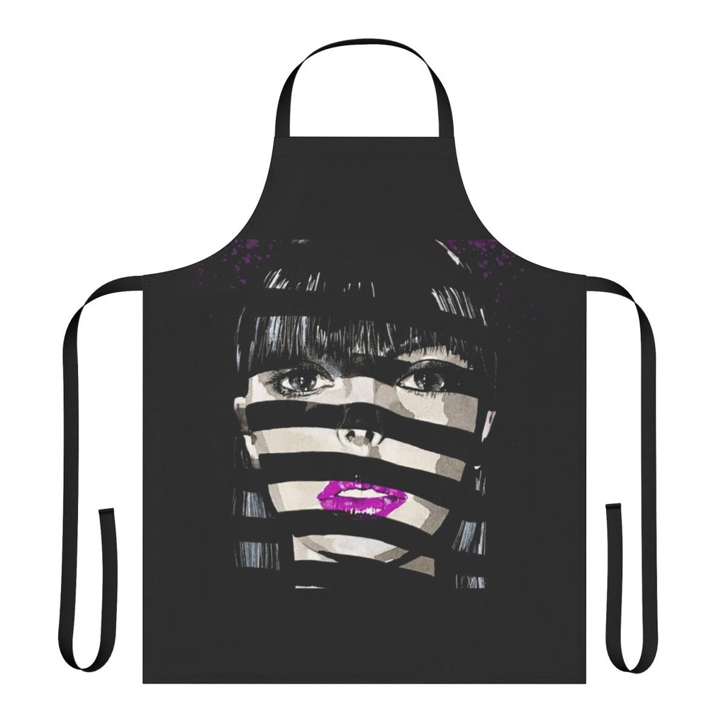 Exotica Purple Disco Apron with Music Motif