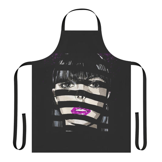 Exotica Purple Disco Apron with Music Motif