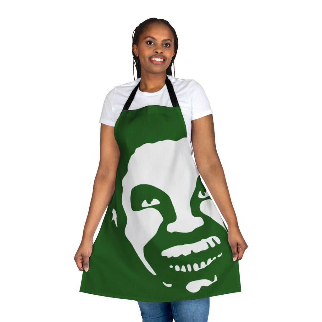 Stylish apron featuring experimental music and hip hop-inspired artwork