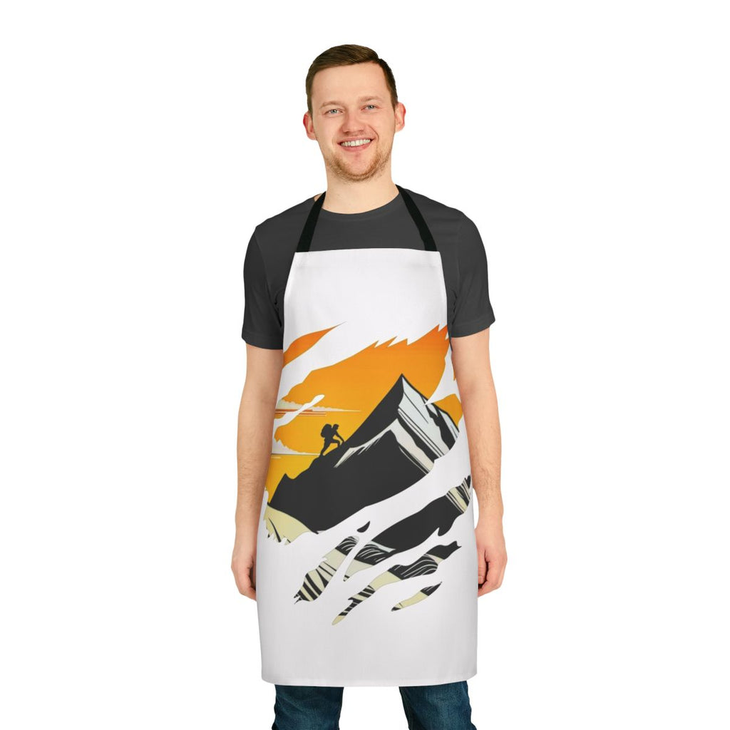 Apron with a climbing-inspired design for adventure and freedom in the kitchen