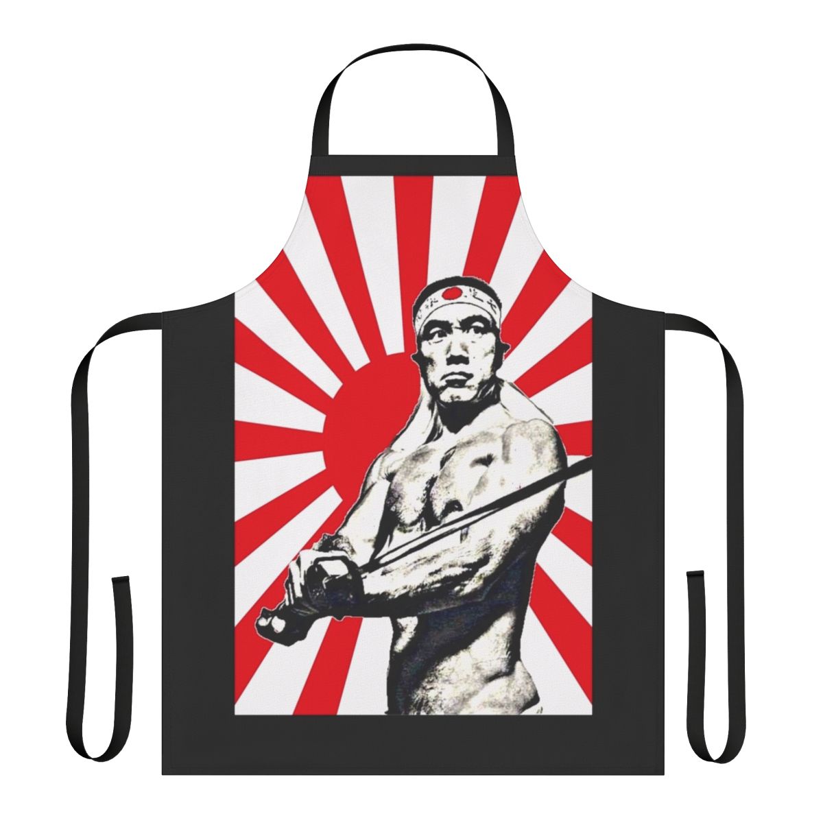Apron featuring the image of famous Japanese author Yukio Mishima