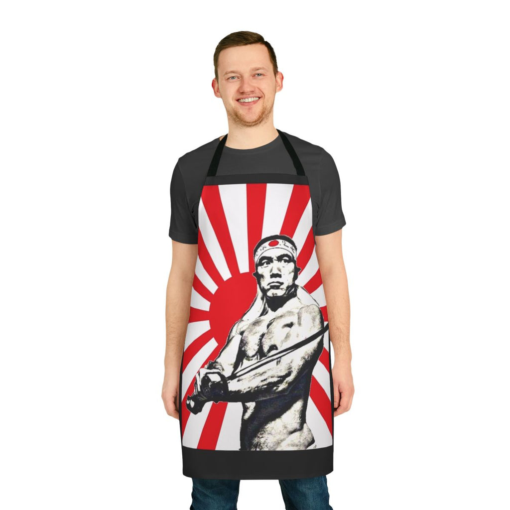 Apron featuring the image of famous Japanese author Yukio Mishima