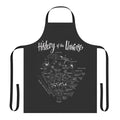 Artistic apron depicting the history and wonders of the universe, featuring planets, stars, and cosmic elements.