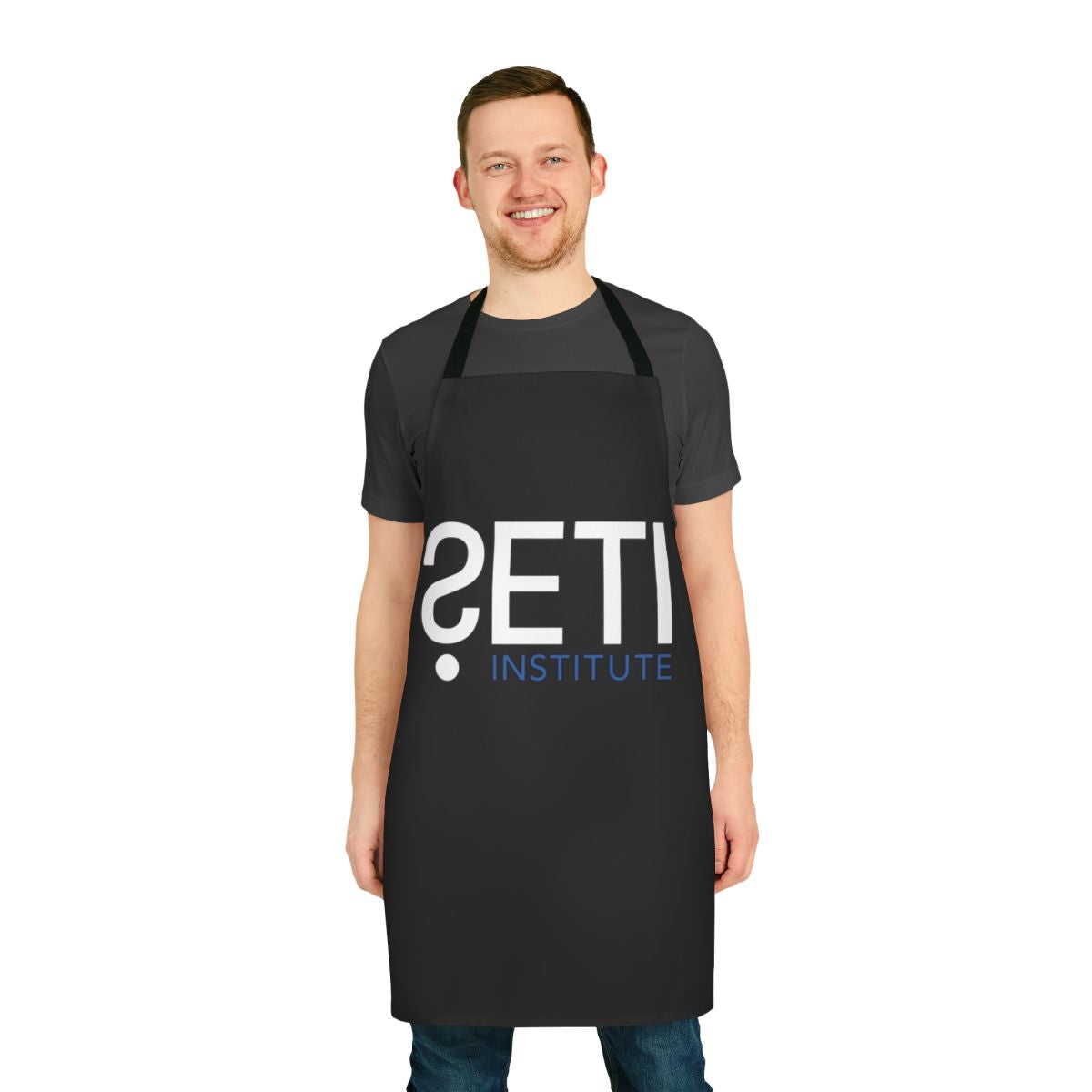 SETI Institute inspired apron featuring space exploration, astrobiology, and exoplanets